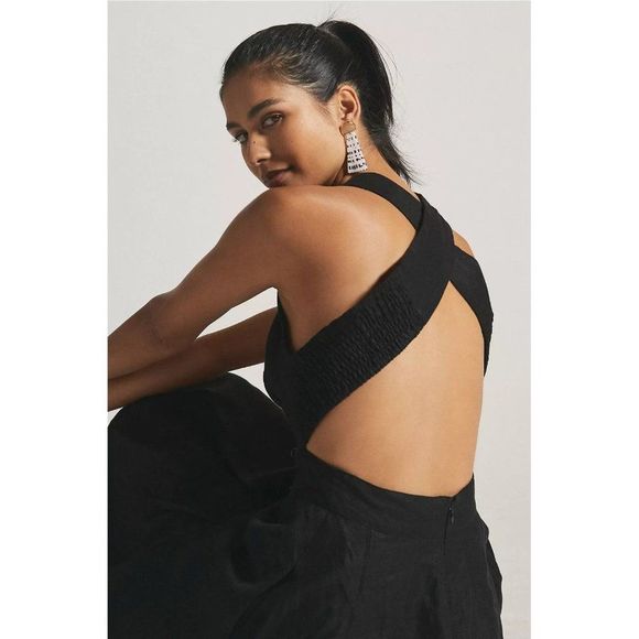 Anthropologie Aureta Studio Boatneck Linen Maxi Dress - Picture 6 of 14